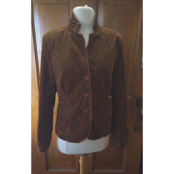 J. Crew Women's Corduroy Blazer Sz S Brown Jacket Pockets Retro 70s Grunge - Picture 6 of 9